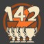 An achievement card