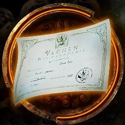 An achievement card