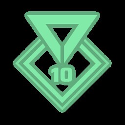 An achievement card