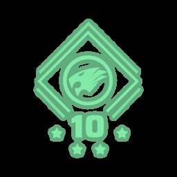 An achievement card