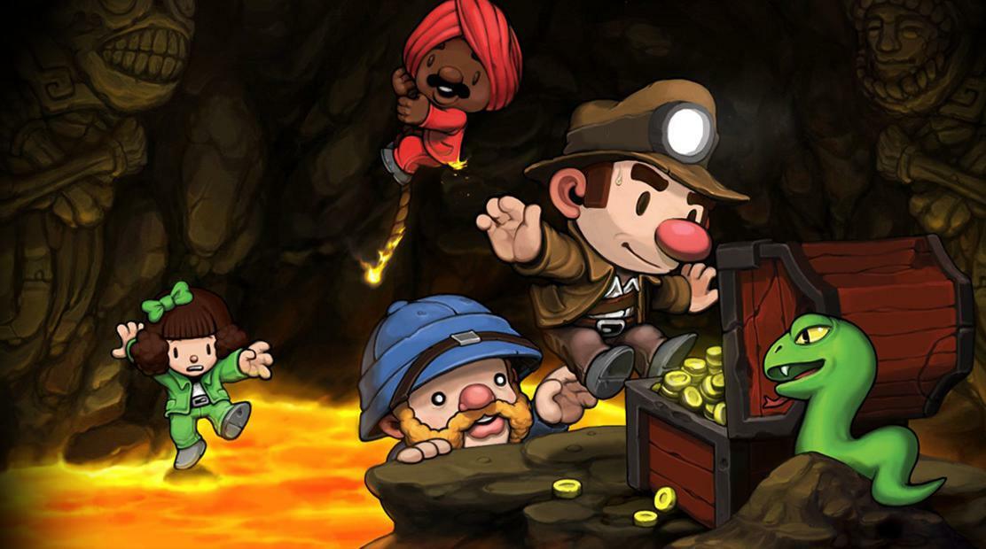 Screenshot taken from the Spelunky game.