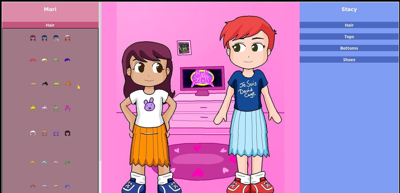 Игры похожие на Stacy & Mari Dress Up (GeekRemix Fan Game) .