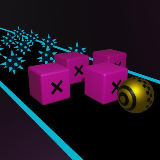 Breaking ball. Cubes Music app.