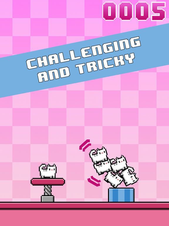 Games like CatAPult Endless stacking of 8bit kittens • Games