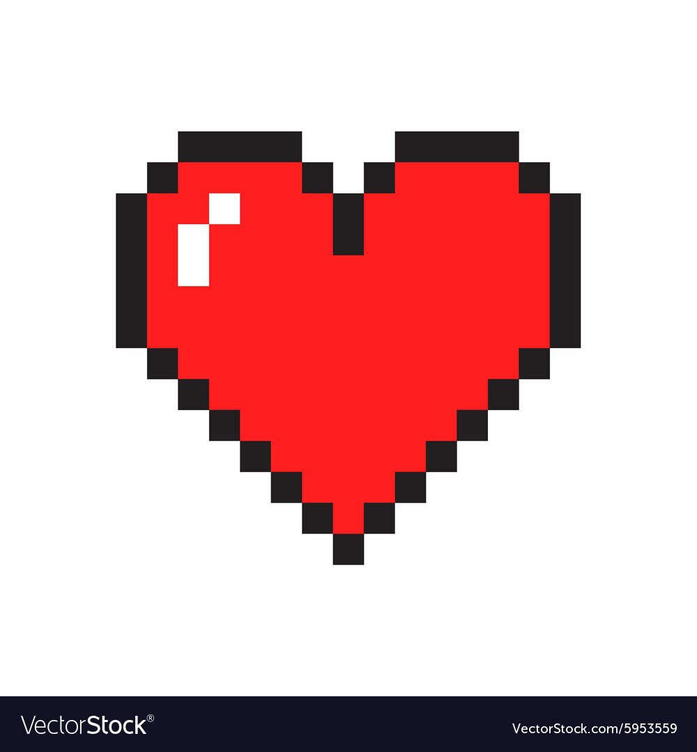 Пиксельные сердечки без фона