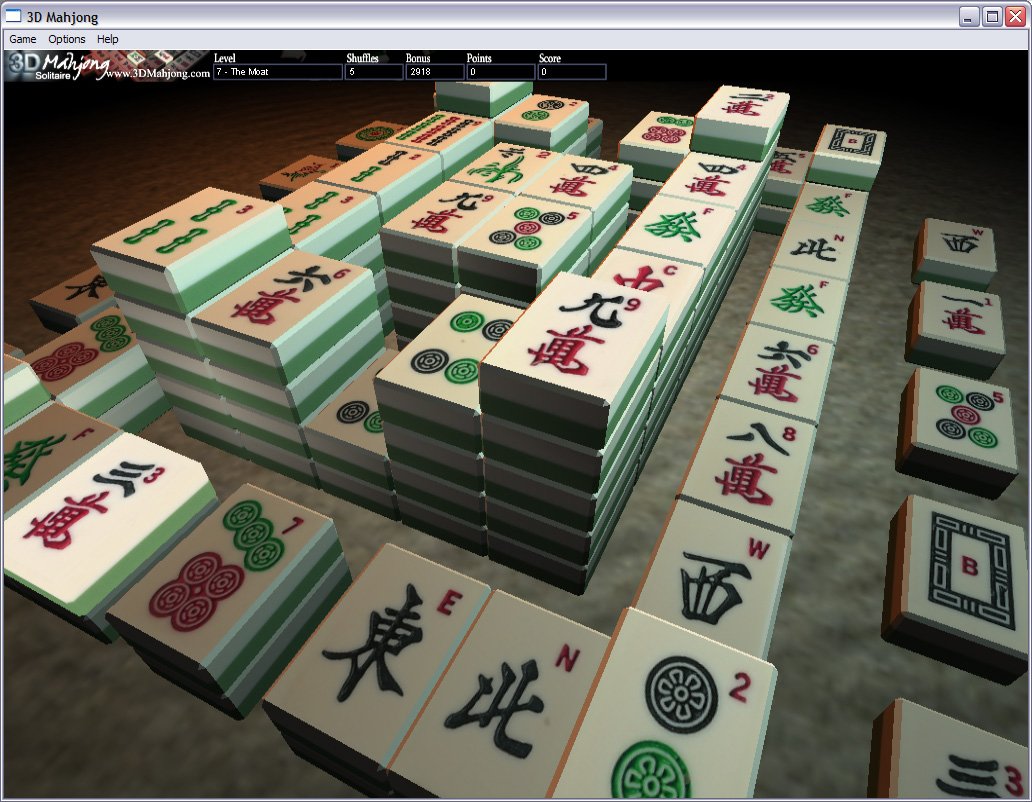 Mahjongg Solitaire Chinese 3D Mahjong Game Laser or Cnc Cut. 