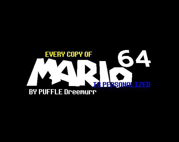 Every Copy Of Mario 64 Is Personalized (By Puffle D.) - Release Date ...