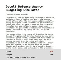 Occult Defence Agency Budgeting Simulator screenshot, image №1766486 - RAWG