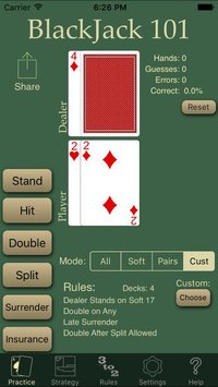 BlackJack 101- Basic Strategy Trainer screenshot, image №951673 - RAWG