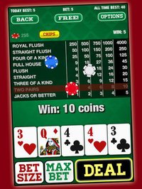 Video Poker: 6 Free Casino Card Games with Jacks or Better, Double Bonus, Acey Deucey, Ace & Faces, Super Aces, and All American for Gambling Fun! screenshot, image №890696 - RAWG