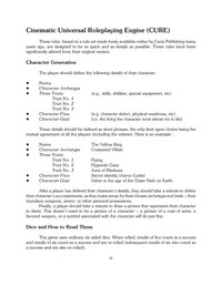 Cinematic Universal Roleplaying Engine (CURE) screenshot, image №3302376 - RAWG