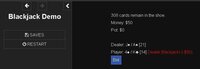 Blackjack Demo - Twine Sugarcube screenshot, image №3061765 - RAWG