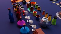 low poly kitchen 3D assets screenshot, image №3660720 - RAWG