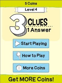 3 Clues 1 Answer screenshot, image №1728118 - RAWG