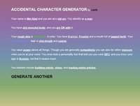 Accidental Character Generator screenshot, image №1023049 - RAWG