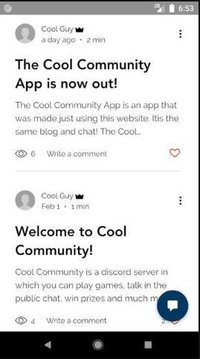 The Cool Communtiy App screenshot, image №2325088 - RAWG