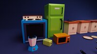 low poly kitchen 3D assets screenshot, image №3660717 - RAWG