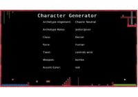 Video Game Character Generator screenshot, image №1222434 - RAWG