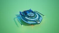 3D spaceship voxel model screenshot, image №3631193 - RAWG