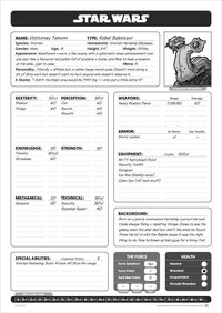 Star Wars D6 RPG Custom Character Sheet screenshot, image №3116448 - RAWG