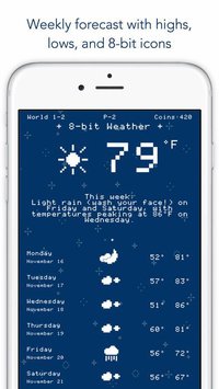 8-bit Weather - hyper local forecasts screenshot, image №1711162 - RAWG