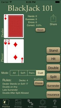 BlackJack 101- Basic Strategy Trainer screenshot, image №951675 - RAWG