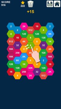 Hexagons 2048 Puzzle: Swap n Merge Numbers screenshot, image №2385369 - RAWG