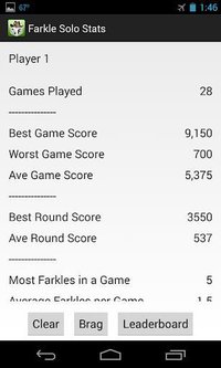 Farkle Solo Solitaire - Free screenshot, image №1472836 - RAWG