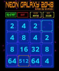 Neon Galaxy 2048 screenshot, image №3793410 - RAWG