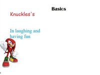 Knuckles's basics in laughing and having fun screenshot, image №2952759 - RAWG