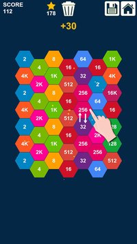 Hexagons 2048 Puzzle: Swap n Merge Numbers screenshot, image №2385371 - RAWG