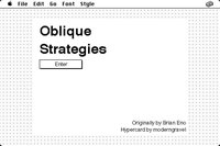 Oblique Strategies Hypercard screenshot, image №2377047 - RAWG