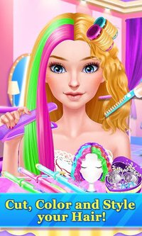 Hair Stylist Fashion Salon ❤ Rainbow Unicorn Hair screenshot, image №1592855 - RAWG