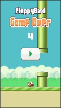 Screenshots of the Flappy Bird game.