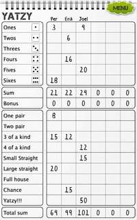 Yahtzee scoresheet screenshot, image №1403282 - RAWG