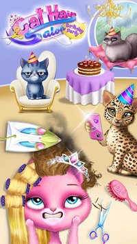 Cat Hair Salon Birthday Party - Kitty Haircut Care screenshot, image №1591925 - RAWG