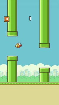 Screenshots of the Flappy Bird game.