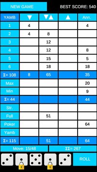 Yamb dice game - Unity source code screenshot, image №2654256 - RAWG