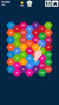 Hexagons 2048 Puzzle: Swap n Merge Numbers screenshot, image №2385370 - RAWG