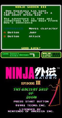 Ninja Gaiden (1991)