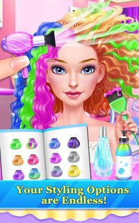 Hair Stylist Fashion Salon ❤ Rainbow Unicorn Hair screenshot, image №1592861 - RAWG