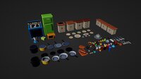 low poly kitchen 3D assets screenshot, image №3660726 - RAWG