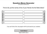 Question Meme Generator 2007 screenshot, image №2606267 - RAWG