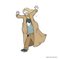 Two Kids Stacked On Top of Each Other In A Trench Coat Pretending To Be An Adult screenshot, image №3302231 - RAWG