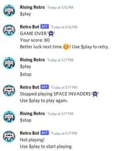 SPACE INVADERS Discord Bot screenshot, image №3165976 - RAWG