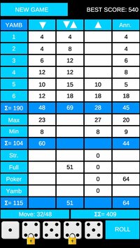 Yamb dice game - Unity source code screenshot, image №2654258 - RAWG