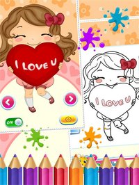 Sweet Little Girl Coloring Book Art Studio Paint and Draw Kids Game Valentine Day screenshot, image №1632712 - RAWG