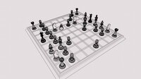 3D metal complete chess set model screenshot, image №3630154 - RAWG