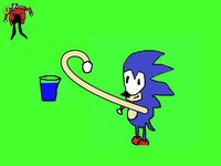sonic drinks a glass of water screenshot, image №2400231 - RAWG