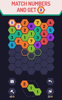 UP 9 - Hexa Puzzle! Merge Numbers to get 9 screenshot, image №1450457 - RAWG